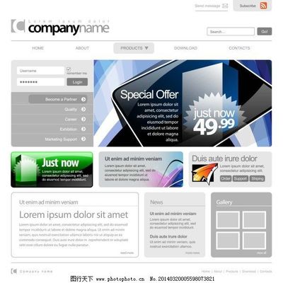 创意设计网页模板矢量素材下载指南 赋能网页与网站设计